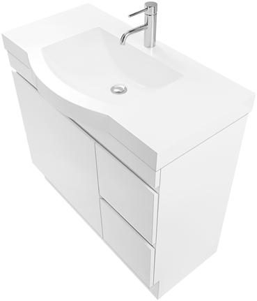 basin makes the Curve vanity a stand-out.