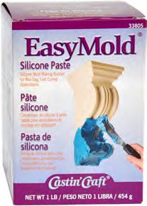 air dry clay, concrete and low melt metals! EasyMold Silicone Rubber is easy to use, odor free, two component silicone rubber.