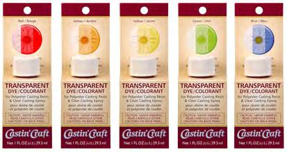 Castin Craft Opaque Pigments - Universal opaque pigments can be used with Castin Craft Clear Polyester Casting resin and EasyCast Clear Casting Epoxy.