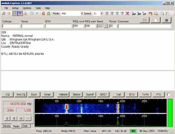 Airlink Express Modes Supported: PSK31, QPSK31, MFSK and RTTY Airlink Express is designed to be a modern, user-friendly program which previous operators of Digipan will feel immediately at home with.