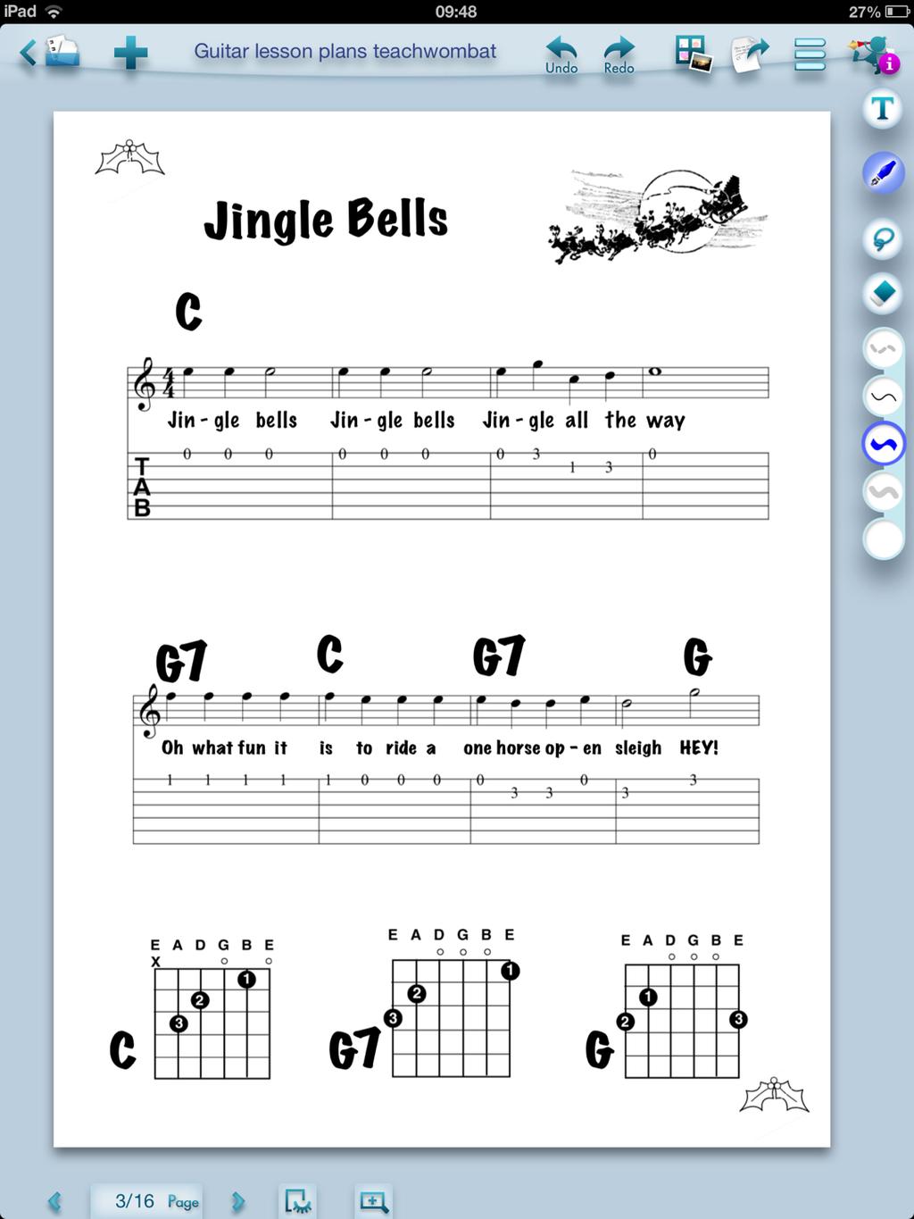 Jingle Bells C Jin - gle bells Jin - gle bells Jin - gle all the way G7