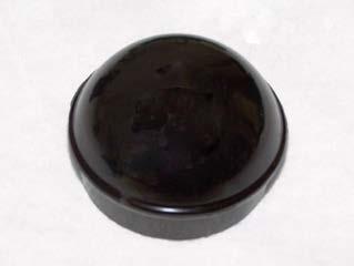 42 1700 BLACK POWDER COATED ALUMINUM DOME CAP Black powder coated aluminum caps for sealing pipes to prevent corrosion. 089301BK 1 3/8 Black Powder Coated Aluminum Dome Cap 0.