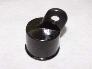 BLACK POWDER COATED ALUMINUM RAIL END Aluminum fitting to stop rail ends.