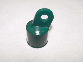 GREEN POWDER COATED ALUMINUM RAIL END Aluminum fitting to stop rail ends.