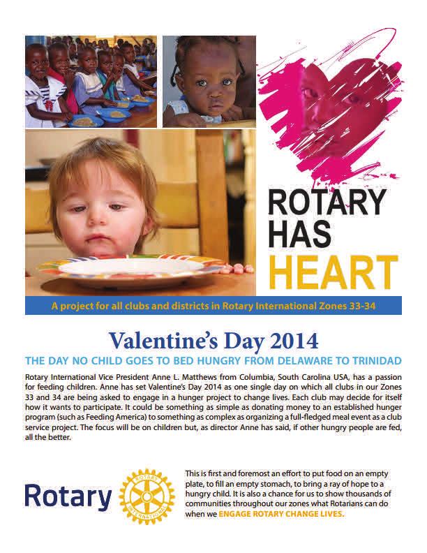 The Rotary Club of Greenville will participate in Rotary Has Heart in collaboration with other Greenville Metro Rotary Clubs and Harvest Hope Food Bank.