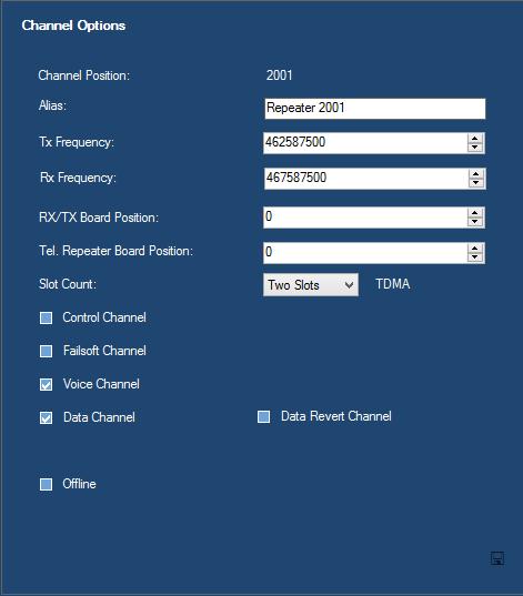 Figure 2.15 Channel Options Channels are shown in order of your GW3-TRBO user s selected Channel Sort Preference.