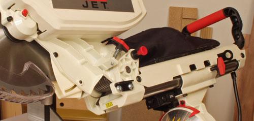 In the compound modes the JET 10 Sliding Dual Bevel Compound Miter Saw still has remarkable cutting capacities.