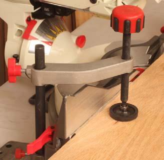 The JET 10 Sliding Dual Bevel Compound Miter Saw also comes with a tool-free work clamp that increases safety and accuracy.