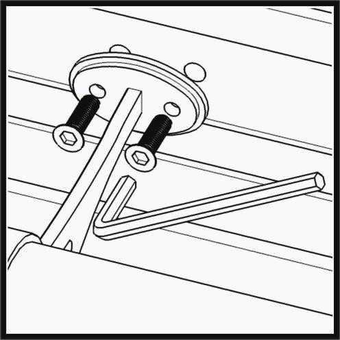 (see Figure 7) Attach Foot Rest (M) to Foot Rest Supports with Head Cap Bolts leaving same amount of Foot Rest (M) protruding on outside of the