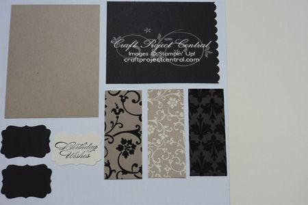 Step 2 Cut a piece of Basic Black card stock 4 x 5-½ and using your Scallop Edge Border punch; punch one end.