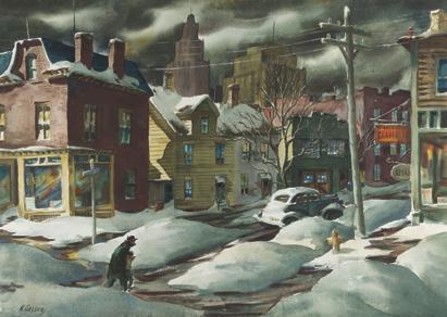 Henry Martin Gasser (1909 1981) Newark Street Watercolor, gouache, and pencil on paper 22 1 /2 x 31 inches Signed lower left: H. Gasser Which artist in Questroyal s inventory is the most in demand?