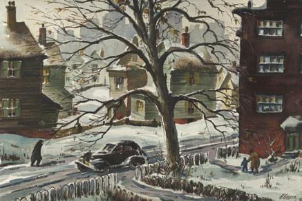 Henry Martin Gasser (1909 1981) New York City Skyline Watercolor, gouache, and pencil on paper 14 1 /4 x 21 1 /4 inches (sight size) Signed lower left: H. GASSER.