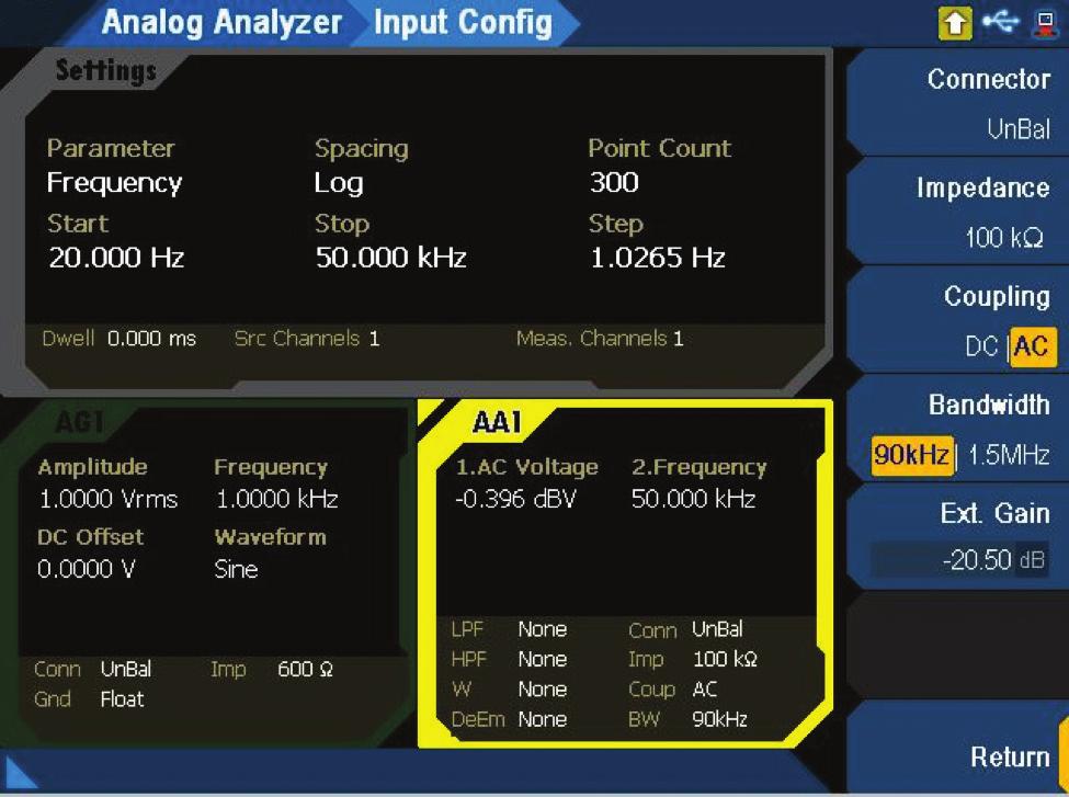 08 Keysight Measuring High Impedance Sources using the U8903B Audio Analyzer Application Note Measurement Results With the matching network built, connected to input of the U8903B and compensated