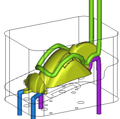 Softwaretools for Design and Simulation Materialise 3-matic Cooling Channel for Tooling