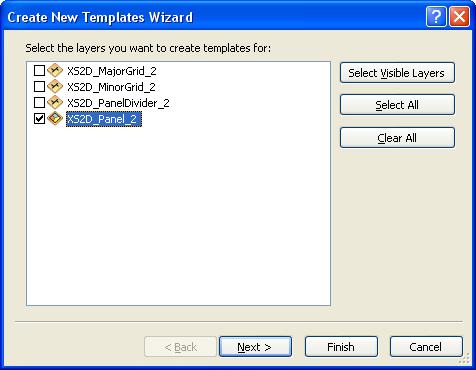 Figure 13 Creating a new template for the XS2D_Panel_2 feature class 14. Select Next to view the symbology of the features in the template. 15. Select Finish to create the template. 16.