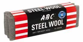 continuous steel wool ribbon compressed into a plastic sleeve, and packed 12 hanks per carton ABC 7.