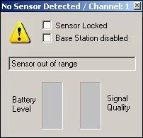 Under certain conditions the Sensor Monitor will be displayed automatically, or it can be started from the SDX Utility.