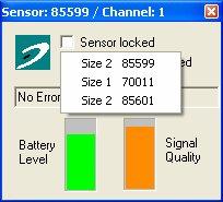 1.3.3.1. Sensor Monitor Checkbox: Sensor Locked In practices where multiple CDR Wireless Sensors are operating, the Sensor Locked checkbox helps customers manage the Wireless Sensors used with workstations.