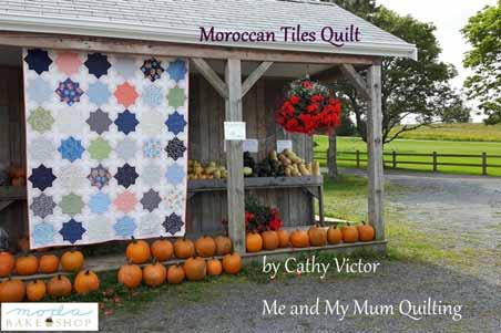 Hi, It's Cathy Victor from MeAndMyMumQuilting. I wanted to design a quilt that could showcase the beautiful prints in a Layer Cake without cutting it into itty bitty pieces.