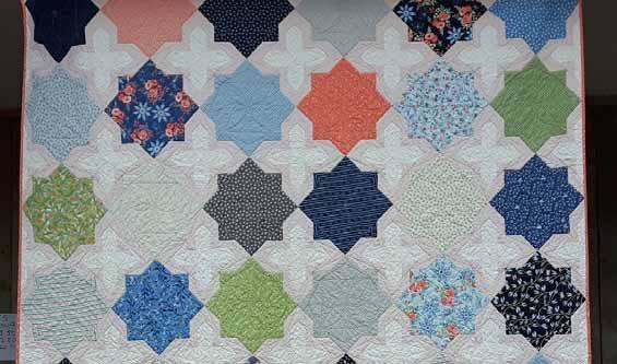 This Quilt finishes at 79" x 89". I hope you have enjoyed my Moroccan Tiles Quilt tutorial.