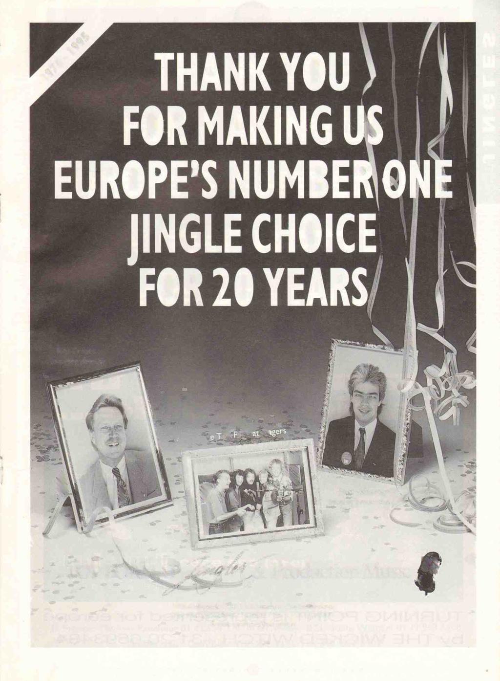 AS. THANK YOU FOR MAKING EUROPE'S NUMBE' JINGLE
