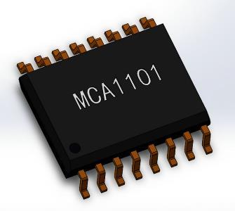 PRODUCT ORDERING INFORMATION Part Number Current Range Gain Isolation Voltage Package MCR1101-5SO16 +/-5 Amp Ratiometric 4800V 16 Lead SOIC MCA1101-5SO16 +/-5 Amp Fixed 4800V 16 Lead SOIC