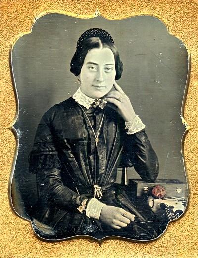 The daguerreotype plate was made by brazing or coating a copper plate with silver - silver being the photographic emulsion.