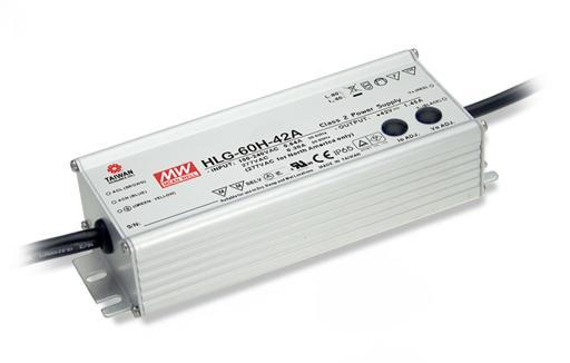 H LG-60H series Features : Universal AC input / Full range (up to 305VAC) Built-in active PFC function Protections: Short circuit / Over current / Over voltage / Over temperature Cooling by free air