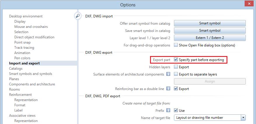 68 Layout without model data Allplan 2017 DWG export of drawing files You do not need to export the model data unless it is part of the general arrangement and reinforcement drawings.