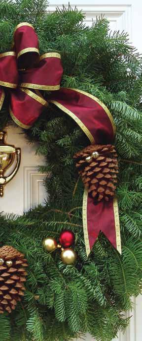 75 CRANBERRY SPLASH CHRISTMAS WREATH This elegant Balsam Fir Wreath is