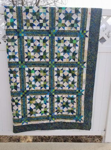 The original quilt was in a 4 x 5 layout.