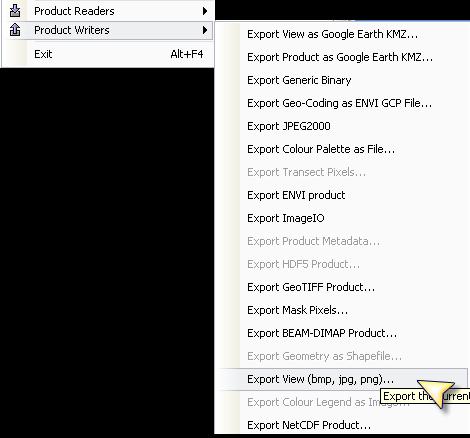 From the File menu, go to the Product Writers submenu and select Export View