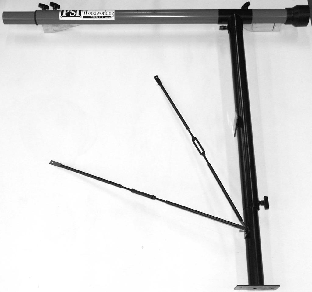 Connecting Mast to Table Using wood screws, (not provided) fasten the table mounting plate (11) to the table as shown in Fig. 2.