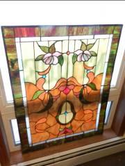 Stained Glass Window Glass & Oak Display Case (20 x21 10 ) Vintage Framed Pictures 3 Framed Wildlife Prints
