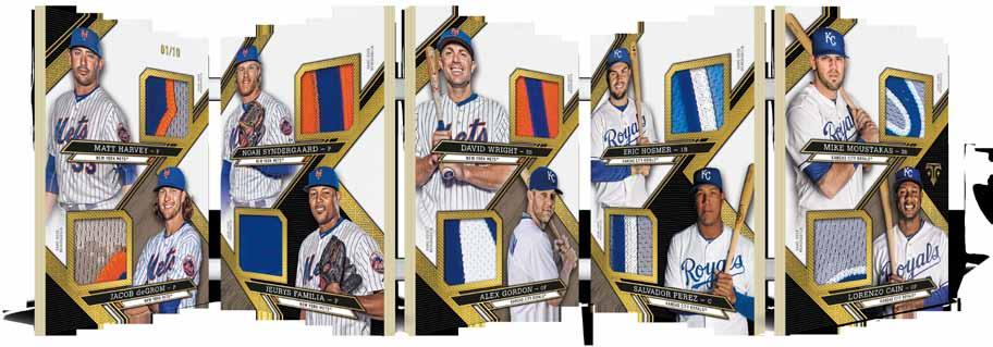Gold Parallel # d to 5 Deca THREADS Auto Relic Combos Book cards highlighting 10 players, each