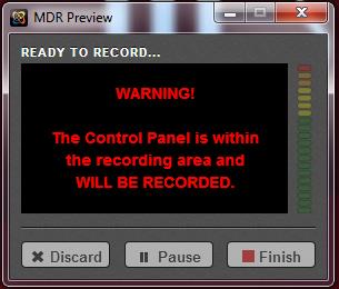 If your "MDR Preview" window shows a "WARNING!