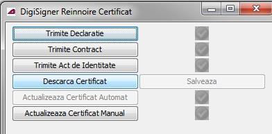 5. Descărcarea și actualizarea certificatului pe dispozitivul e-token a) Dacă ați primit mail-ul de atenționare în privința emiterii noului certificat, puteți să îl descărcați și să-l