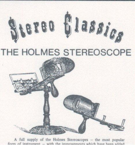 First patented stereoscope (or stereo viewer) invented in 1838 The Holmes