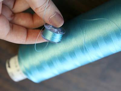 Then wind a bobbin to match the second