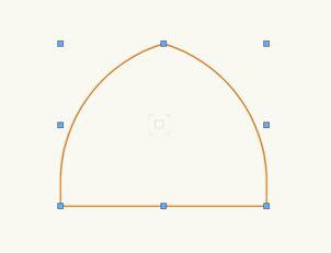 Select both arcs and the horizontal line. Go to Modify > Combine into Surface.