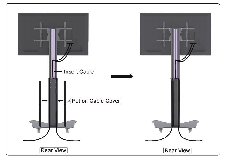 Step 6 LCD Mobile Lift Stand Model: STV-C65 Cable management This LCD Mobile Lift Stand is intended for use only with the products maximum weight indicated.
