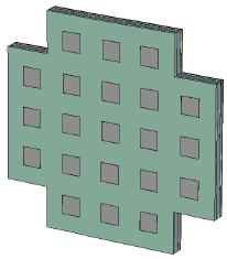 Transmitarray cell design: Upper Patch ε r =2.17, h=1.