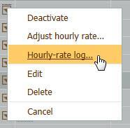 Figure 0: Enter the new hourly rate, and select a date.