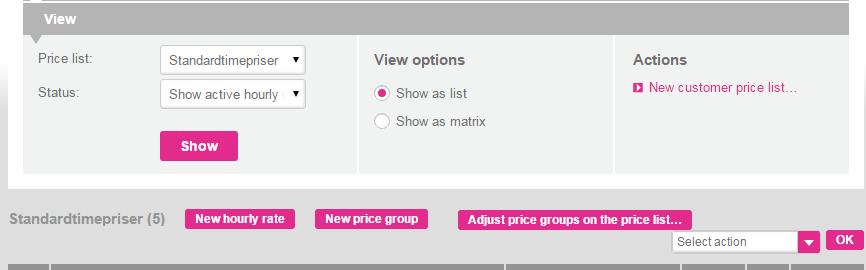 5. If multiple price groups have been created for the current price list, designate one hourly rate per price group
