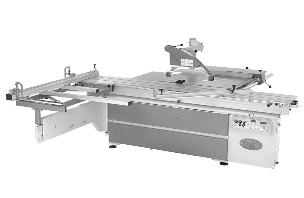MODEL G0501 SLIDING TABLE SAW MANUAL UPDATE The Sliding Table Saw has changed slightly from when the manual was originally written.