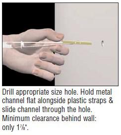 6-1/4 VINYL HANDRAIL TOGGLE INSTALLATION INSTRUCTIONS & TECHINCAL DATA STEP 1 STEP 2 Drill appropriate size hole (1/2 ).