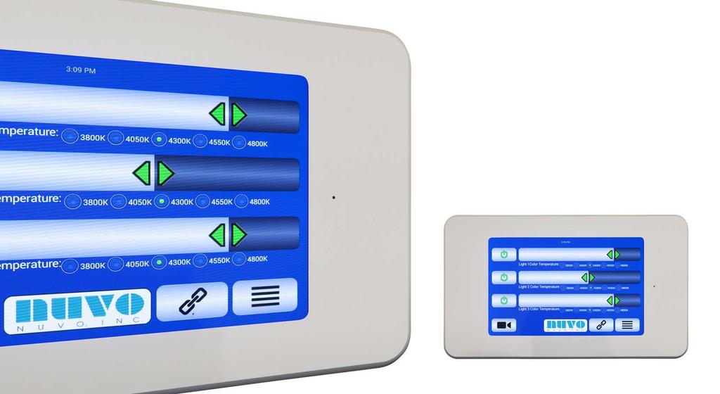 Touchscreen wall control enhances efficiency in the OR Nuvo gives you the option of a touchscreen wall control.