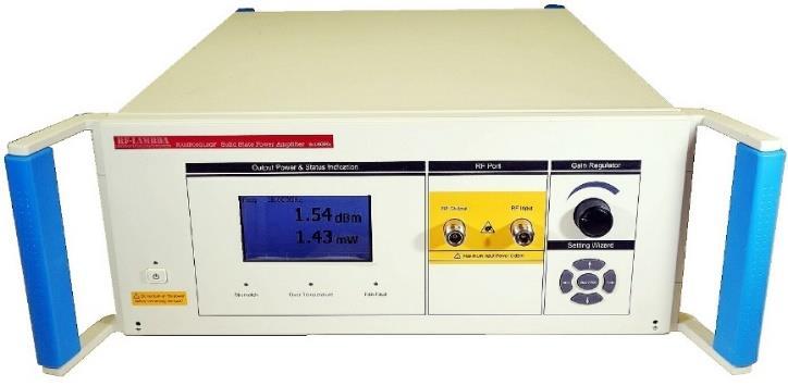 7-3 RF-LAMBDA 150W Solid State Broadband EMC Benchtop Power Amplifier 6-18GHz Electrical Specifications, T A =25 Voltage = 110v/220v AC Features High Saturated Output Power 50~52dBm.
