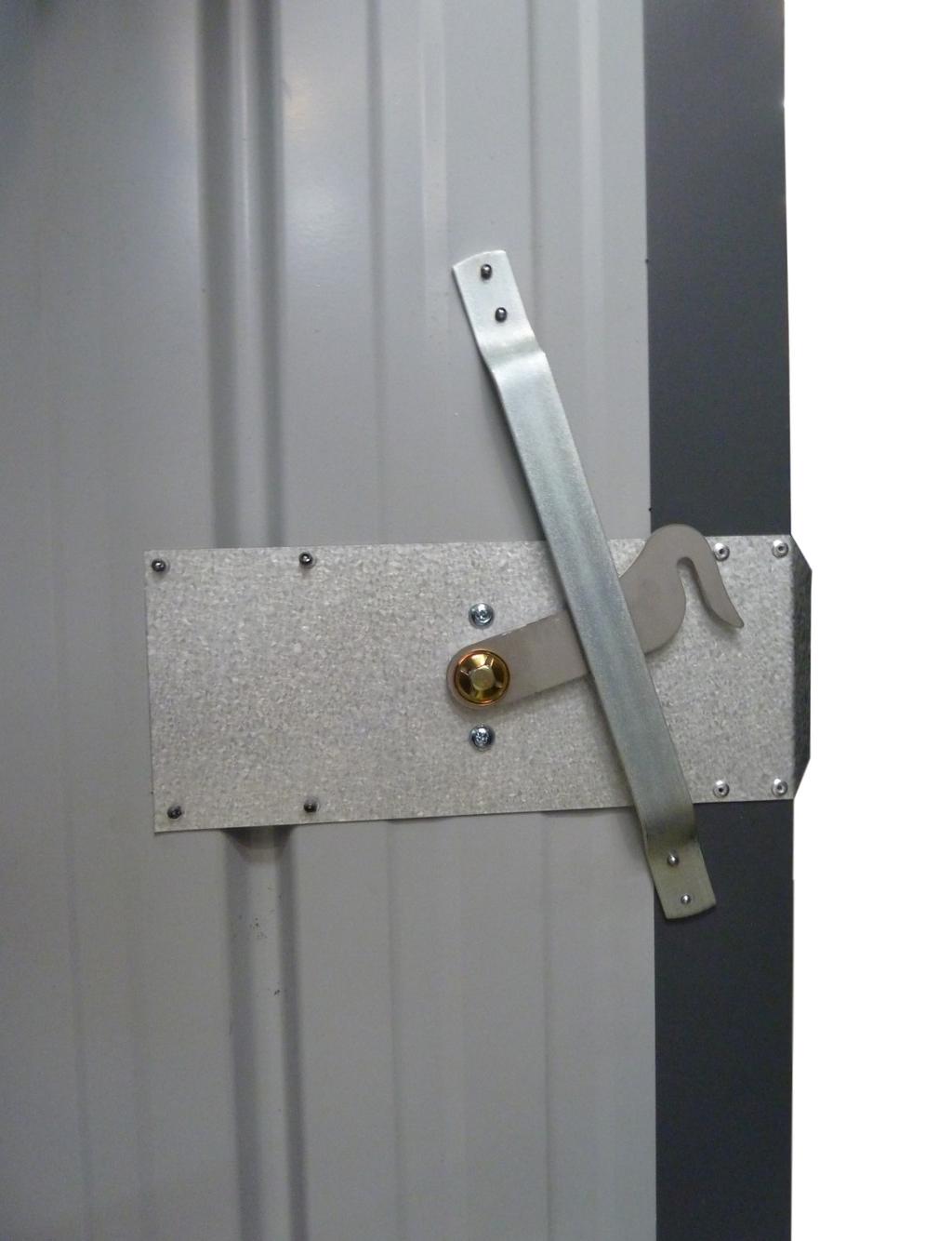 MK3 HASP & STAPLE Using six rivets and one 50mm clout attach hasp to Door Jamb Flashing and the staple to the