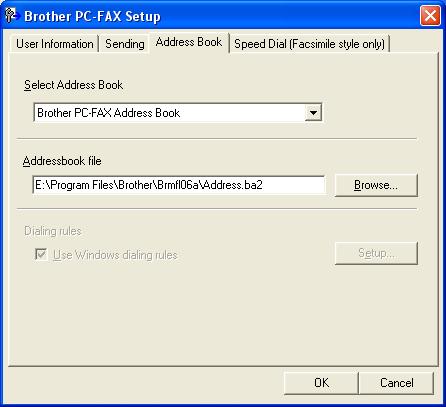 Programul software Brother PC-FAX (numai pentru MFC-9120CN şi MFC-9320CW) Repertoar Adrese 5 Dacă pe calculatorul dvs.